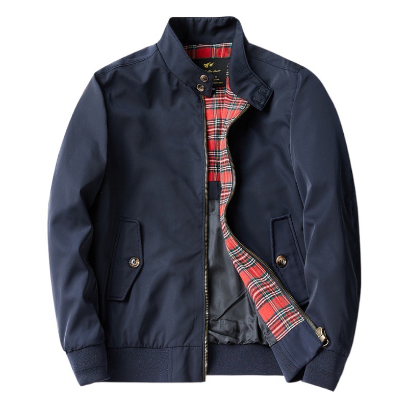 [8829] chaqueta de ropa de trabajo de estilo americano chaqueta casual retro primavera y otoño moda verde chaqueta de cuello alto de los hombres de negocios