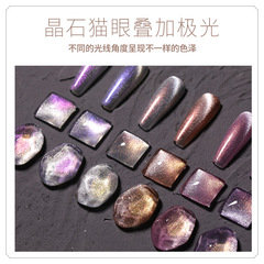 Goya Aurora Crystal Cat's Eye Gel 2024 New Ice Transparent Wide Cat's Eye Nail Polish Gel Net Red Smoothie Quicksand Nail Gel