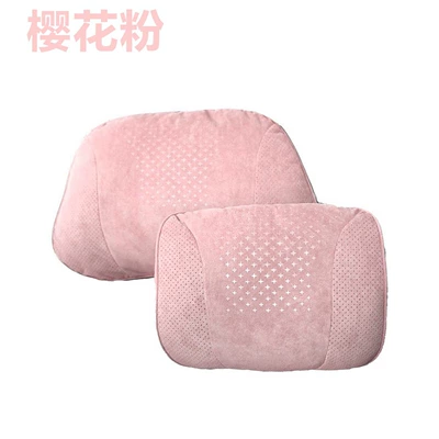 Car Headrest for All Seasons, Headrest - suede-sakura-pink-headrest-and-waistrest-combination-pack