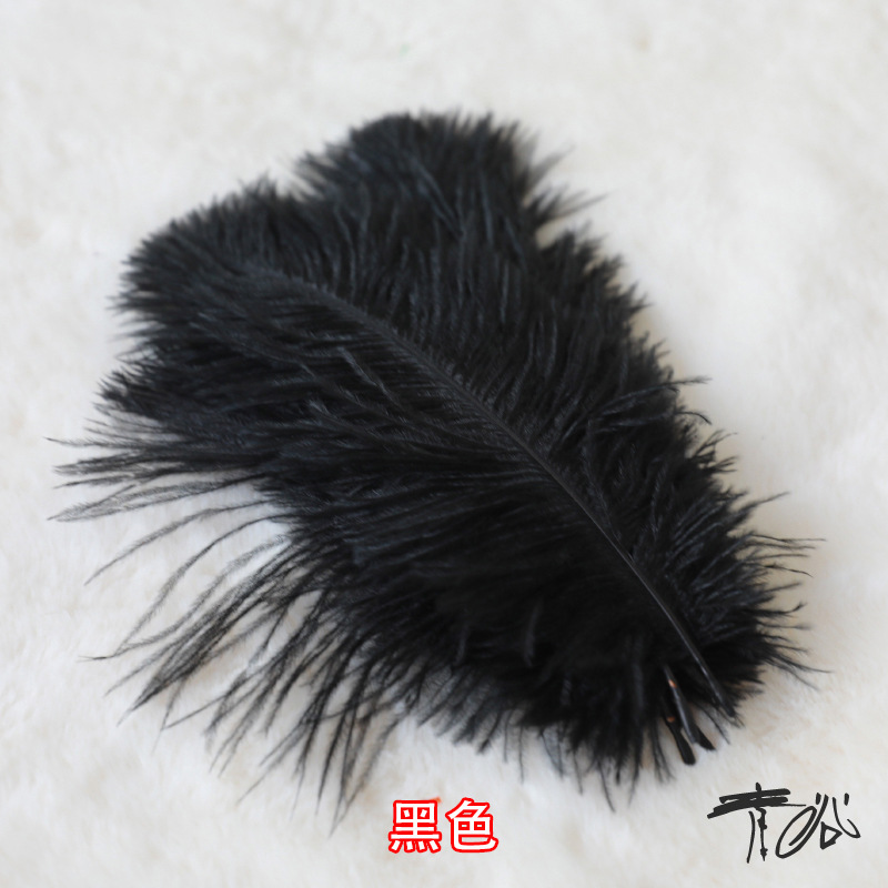 Plumas negras al por mayor DIY accesorios de decoración de ropa accesorios escenas de diseño de fábrica de plumas tienda directa