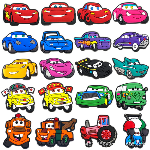 Car Racing 20th Anniversary Hole Hole Shoes Shoes Buckle Flower DIY Cartoon Smart Star Soft Rubber Croc Shoes Accessory