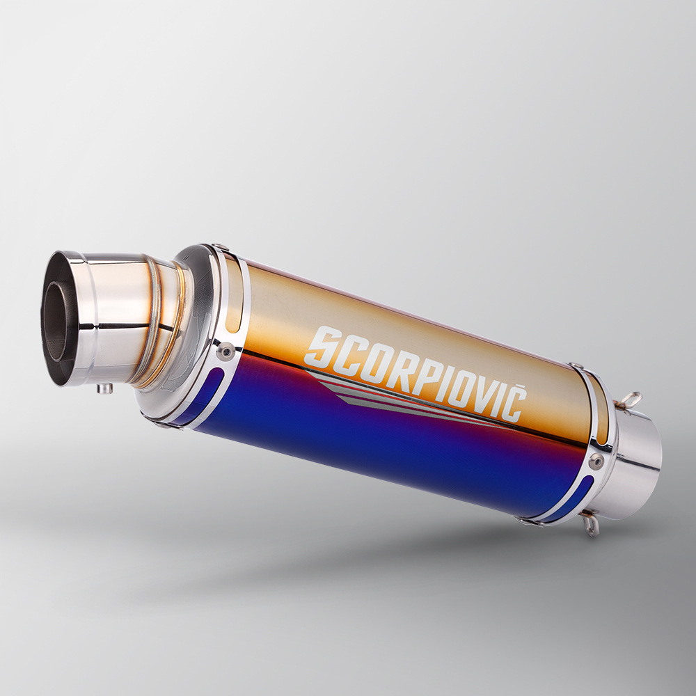 Applicable motorcycle MT09 CBR500R Z900 modified C29 small gun elbow exhaust pipe 60mm universal tail section