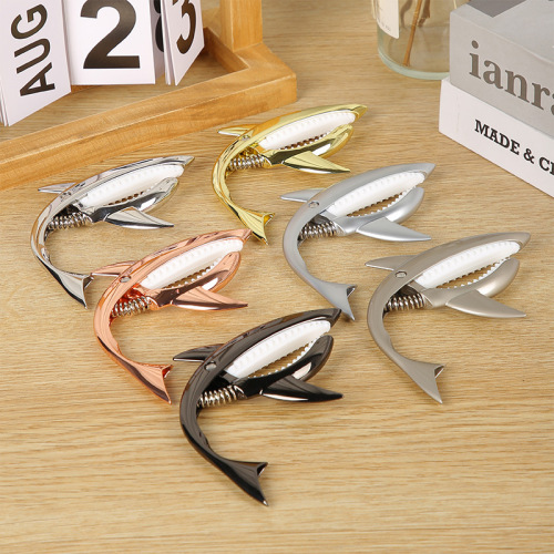Guitar metal shark capo acoustic guitar capo zinc alloy capo electric guitar clip-on capo