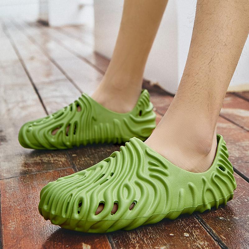 2023 Bird's Nest Couple Ultra-light Summer Outdoor Stream Hiking Sandals Toe Protection Fashion Cross-border Anti-slip Beach Hole Shoes 