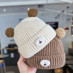 寶寶帽子秋冬保暖針織帽韓版男童女童可愛超萌嬰幼兒套頭毛線帽冬