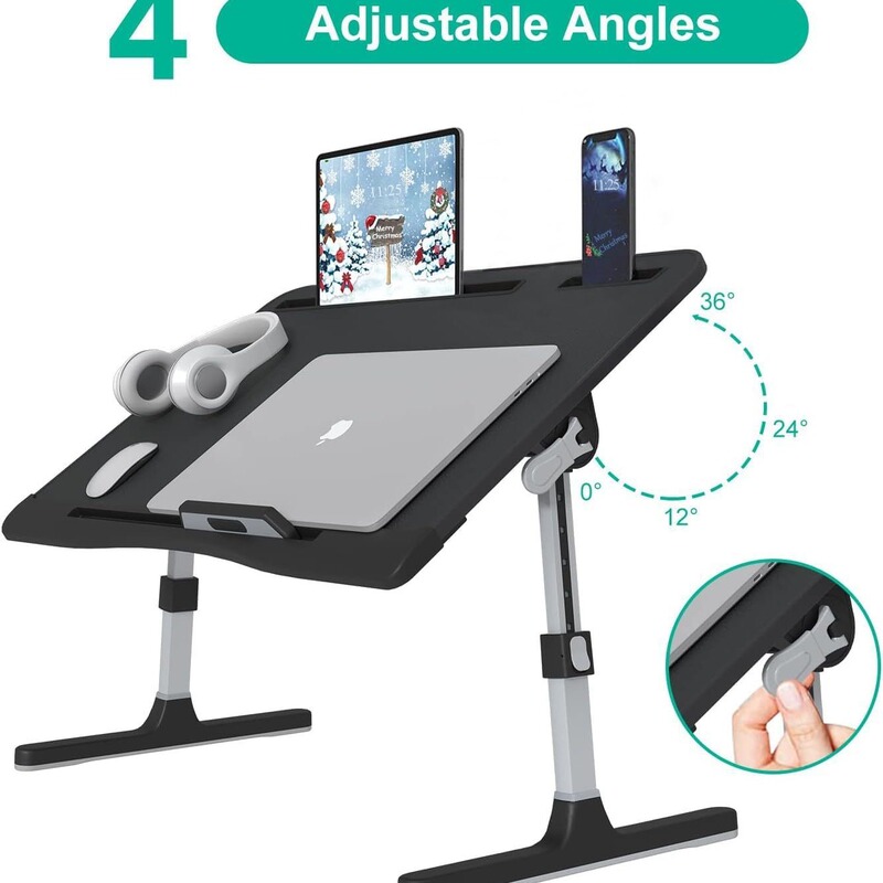 Laptop Bed Table Foldable Folding Folding Table Portable Study Desk Laptop with Cup Holder Laptop Bed Table Foldable Folding Folding Table Portable Study Desk Laptop with Cup Holder