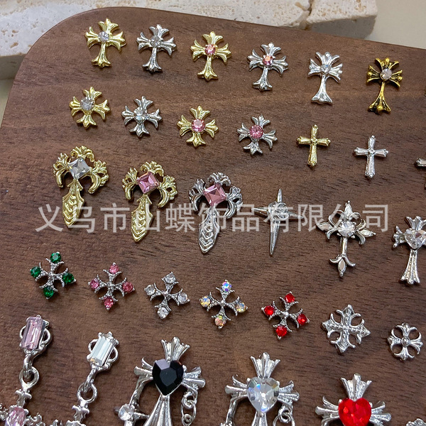 Nail jewelry alloy cross high-end all-match sweet and cool hot girl…
