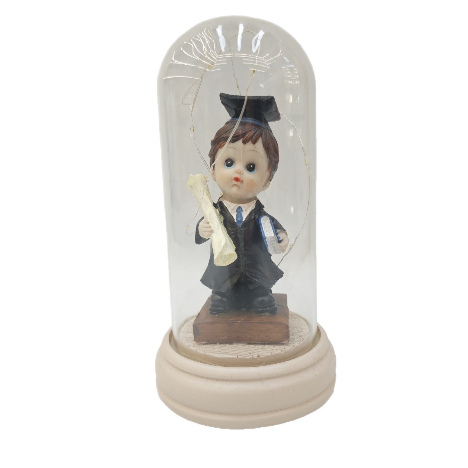 Decoración de regalos transfronterizos pequeños doctores con lámparas cubierta de vidrio decoración pareja amigos muñeca mesa