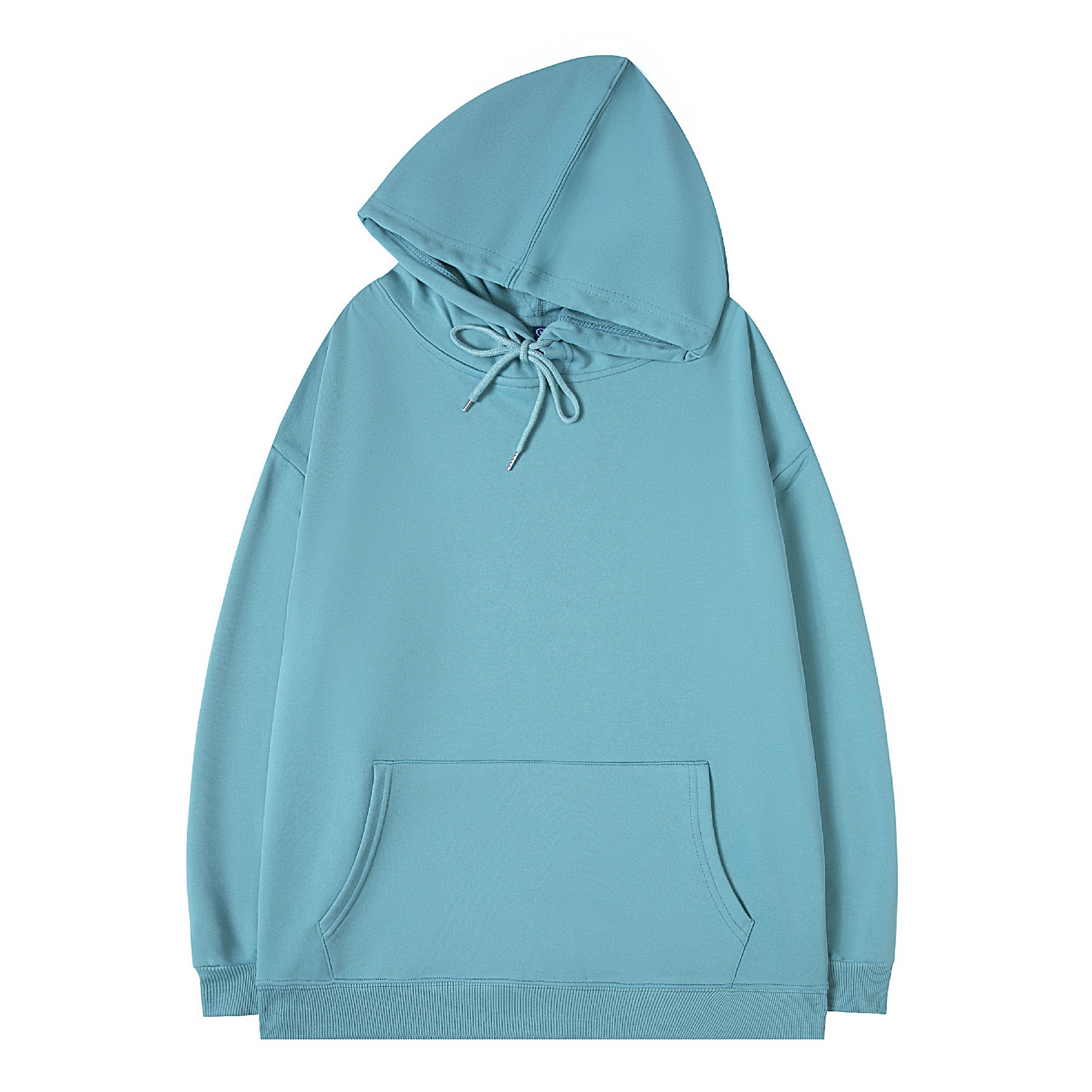 Sudadera con logotipo personalizado, sudadera con capucha y hombros caídos con texto impreso, chaqueta de manga larga para otoño e invierno, ropa de trabajo hecha a medida, camisa publicitaria bordada.