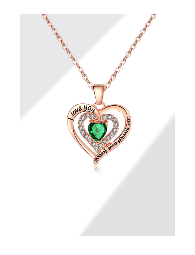8g Weight Copper Pendant Material Zircon Inlay Material Pendant Necklace Classification Copper Chain Material 1 Piece Quantity Casual, Holiday, Daily Occasion Copper Material Letter, Heart Shape Pattern Women's Gender Plating Design Elegant, Lady Style Copper Plating Letter Heart Shape Zircon Pendant Necklace 2