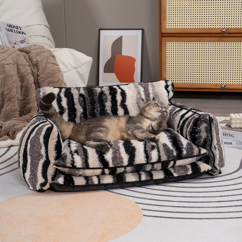 越境ペットソファーベッドは犬の巣の猫の巣を分解して洗うことができます。冬の保温大型ソファーベッドは四季を通じて利用できます。|undefined