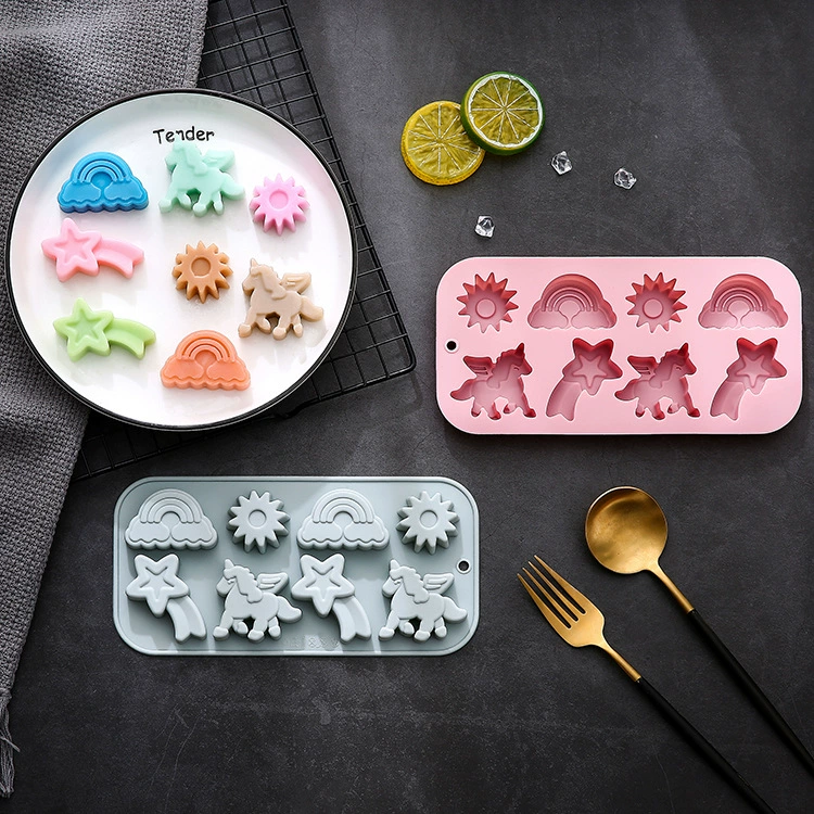 Rainbow acrylic silicone mold solar-powered, (Physicals), unicorn