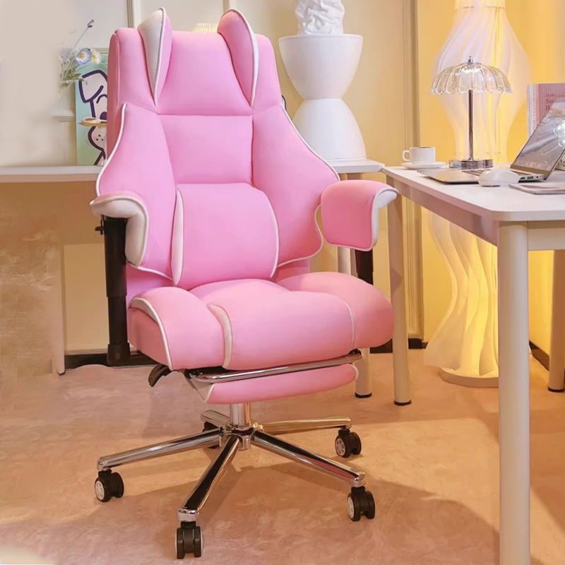 Massage Learning Comfortable Chair Gaming Chair Girls Sedentary Ergonomic Swivel Chair Cute Pink Computer Chair Home
