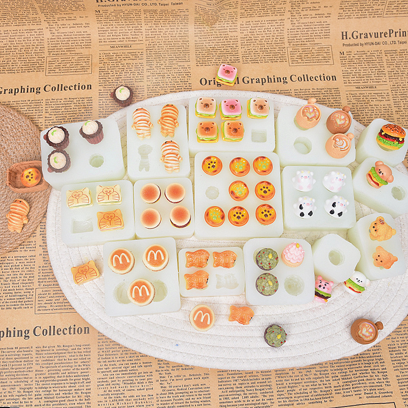 Mini Food Toy Biscuit Cake Silicone Mold DIY Glue Resin Fire Paint Wax Particle Clay Decorative Mold Baking Mold Mini Food Toy Biscuit Cake Silicone Mold DIY Glue Resin Fire Paint Wax Particle Clay Decorative Mold Baking Mold