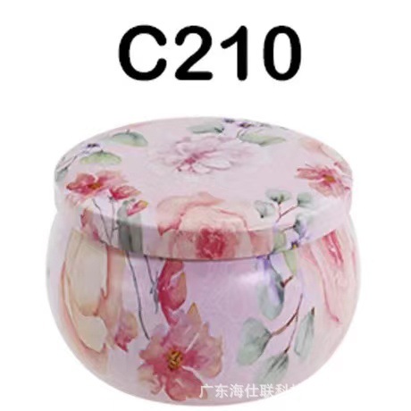 Venta al por mayor de fábrica: Tarro de hojalata de estilo étnico de 4.4 oz con forma de barriga grande para sirope de pera, dulces, té, velas aromáticas y almacenamiento de alimentos. image 29