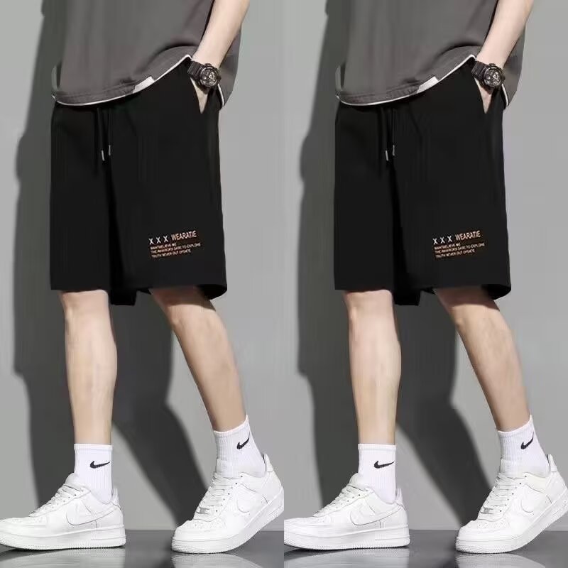 Pantalones Cortos Deportivos Casuales de Poliéster Holgado para Uso Diario