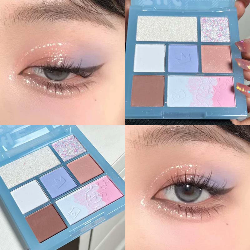 HERORANGE Universal eyeshadow palette, matte nail sequins, 7 colors