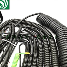 8芯耐老化弹簧线/八心PU防阻燃螺旋线/8芯过电流弹弓线