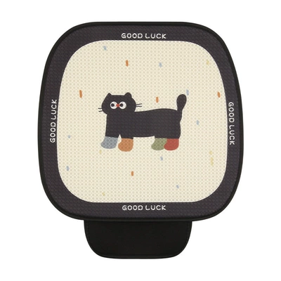 Cute Car Cushion Four Seasons Universal Half Pack Cartoon Cat Seat Cushion Goddess Cyber Celebrity Car Car Car Non-slip Seat Cushion (Seat cushion, seat cover) - monolithic-base-socks-black-cat