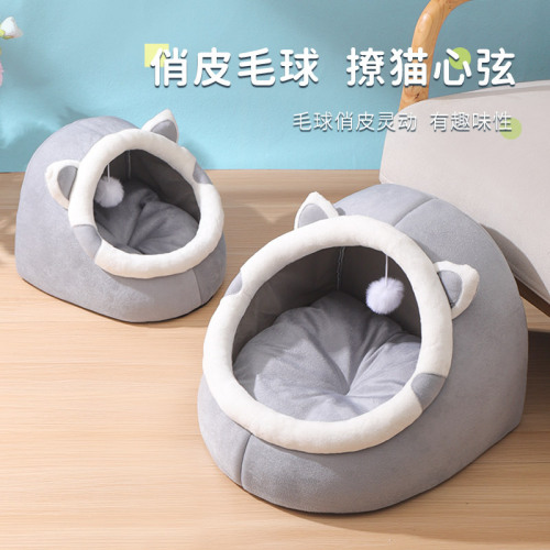 Cat kennel for all seasons, semi-enclosed cat pet kennel, warm cat kennel, kennel, cat house, cat pet supplies