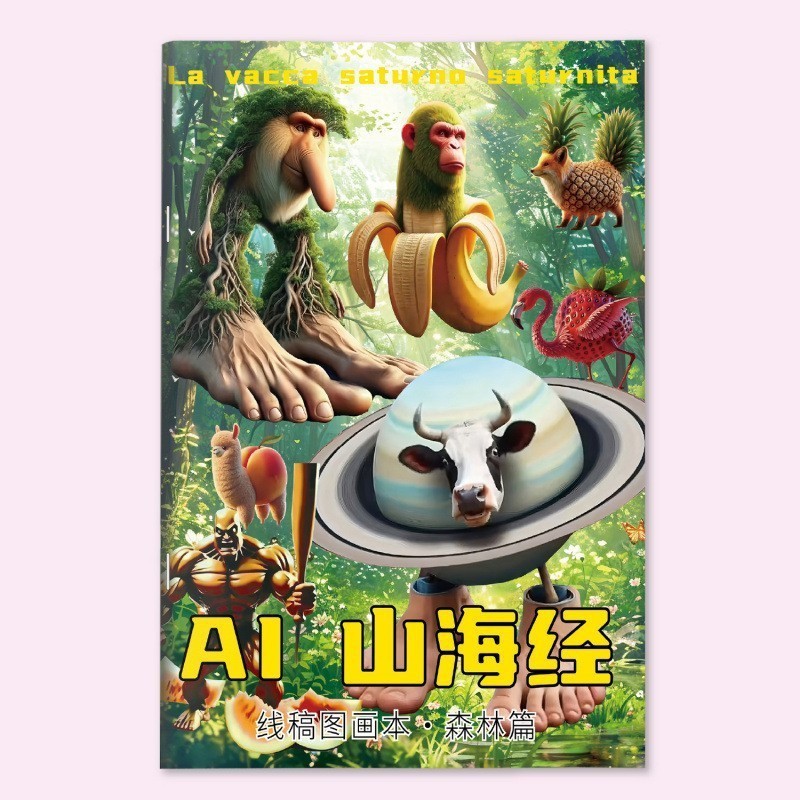 AI Tongtong 山海経トレースブック 子供用絵本 クロスボーダー アメリカ海外版 コミックブック ぬり絵|undefined