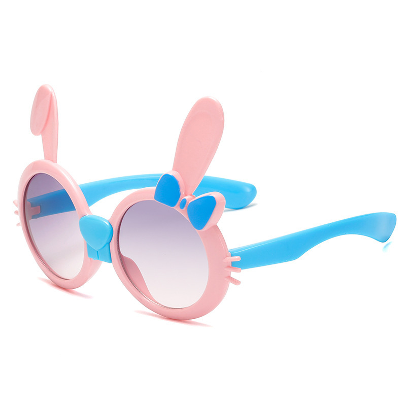 Nuevo conejo lindo gafas niños y niñas de dibujos animados gafas de sol niños moda forma gafas de sol 61006