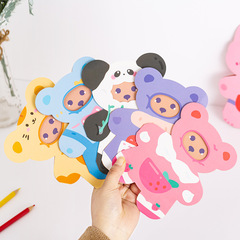 ins Dragon Boat Festival girly style cute little bear birthday creative cartoon handwritten blessing message card greeting card