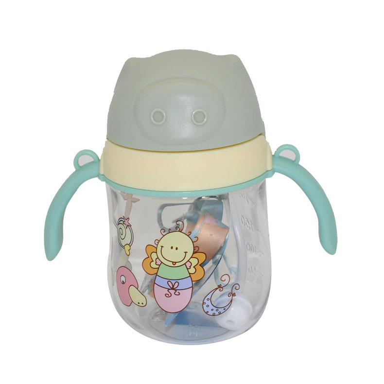 Tianyi nuevo cerdo taza de agua para niños taza de agua para bebés con mango de paja taza de beber para bebés al por mayor