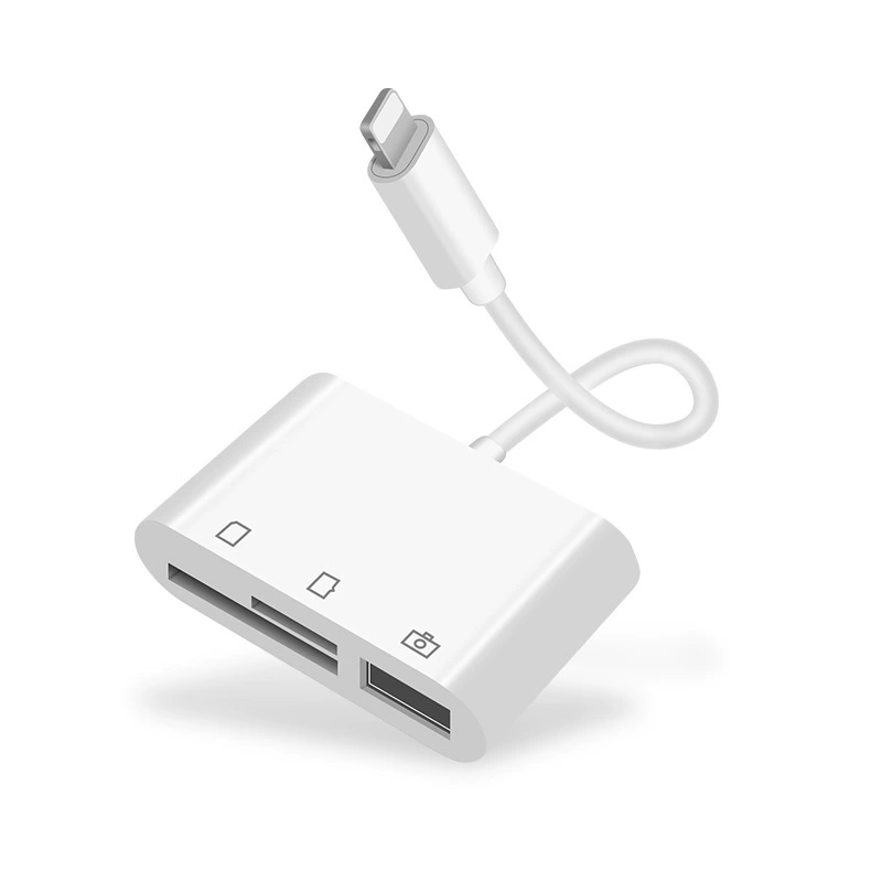 Manufacturer supplies applicable to Apple mobile phone linghting interface computer Lighting multi -function card reader