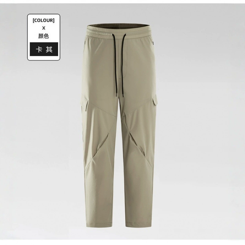 25 весной и летом мульти-карманные быстрые сухие брюки для мужчин прохладный и дышащий на открытом воздухе спортивные повседневные комбинезоны для женщин с логотипом
