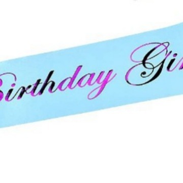 Cross-border birthday party shoulder strap girl 18th birthday happy gathering gold-plated etiquette ribbon photo props makeup dress