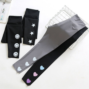 Children's shark pants Spring and Autumn new medium and large girls leggings tight high waist outerwear girls' Barbie pants yoga pants