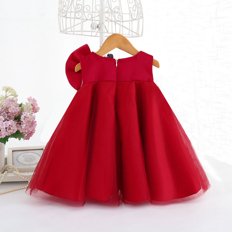 Girl'S Gender Princess Style Princess Solid Color Polyester Girls Dresses