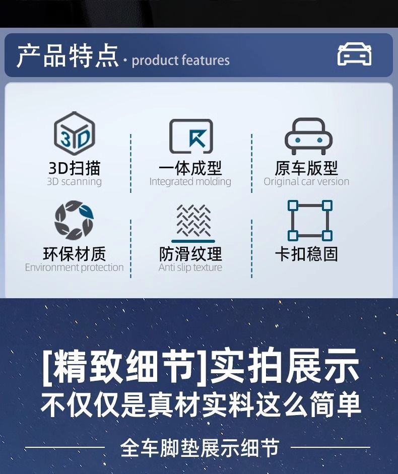 Applicable to Geely Xingrui Foot Mat Surrounding 25 TPE Car Foot Mat Kunlun Edition Main Driver 23 Original Trunk Mat