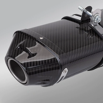 set with carbon fiber tail | Motorcycle exhaust pipe