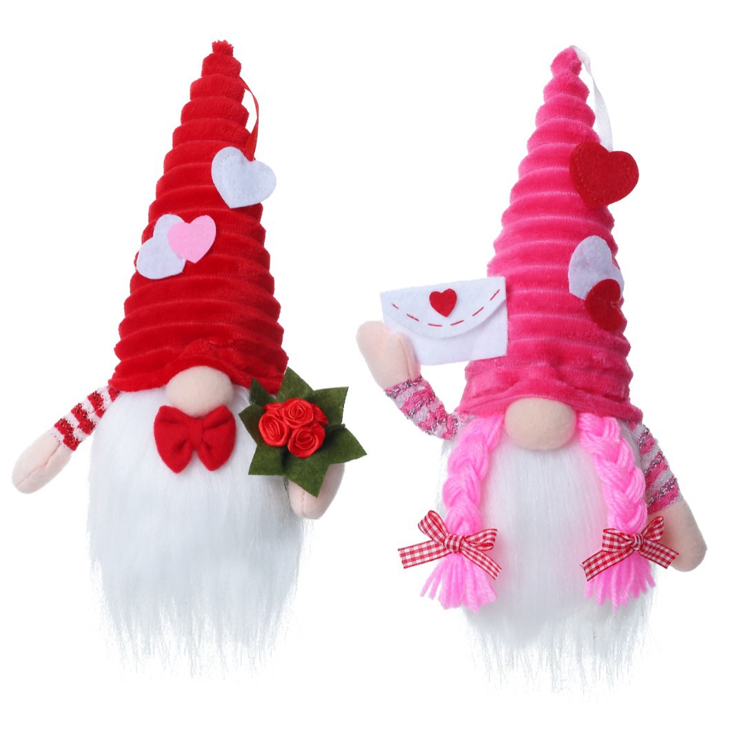 Nuevos productos transfronterizos de Navidad Día de San Valentín Amor sin cara Muñeca luminosa Decoración Decoración de fiesta Decoración de fiesta
