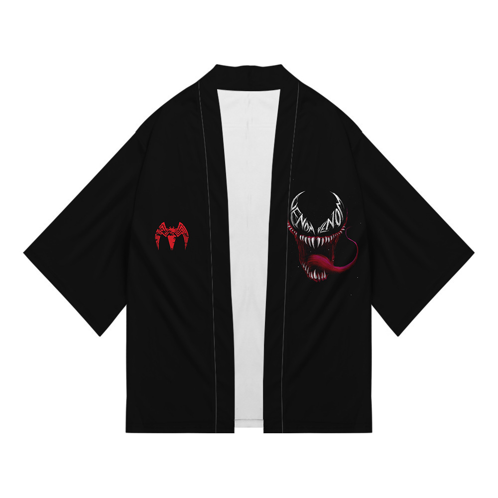 2024 Amazon comercio exterior transfronterizo impresión digital 3D kimono japonés manga tres cuartos suelta casual