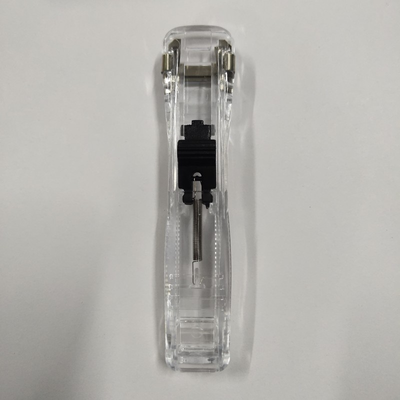 Clip de empuje transparente Clip de repuesto Clip de respaldo Clip de papel especial para papelería de papel de prueba Clip de grapa sin aguja