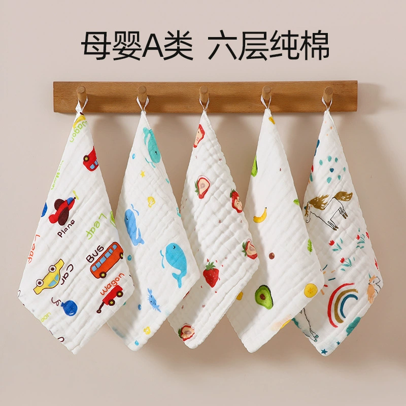 Марлевые квадратные полотенца для детей типа А, хлопок, новорожденный ребенок, полотенце для мытья лица, мягкое впитывание воды, хлопковое полотенце