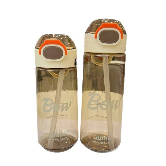 Yitong Taza Espacial simple ecológica estudiantes portátiles de plástico de una sola capa 680ml de gran capacidad con botella de paja al por mayor