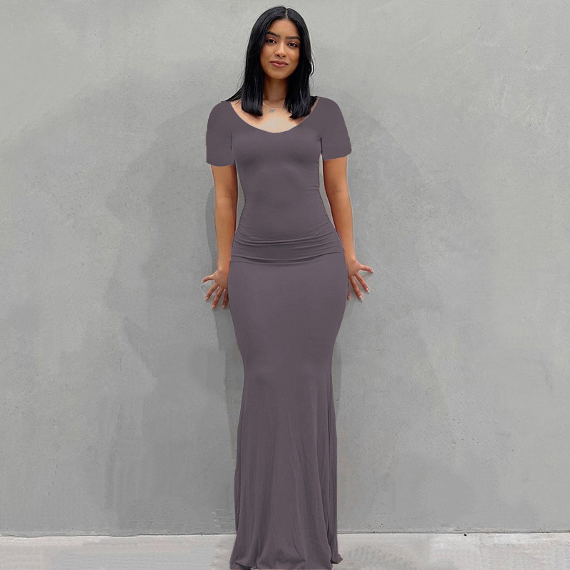 Europa y América transfronteriza nueva Kardashian desnata mono de las mujeres Vestido largo de comercio exterior casual SLIM-Fit de manga larga mono de casa image 24
