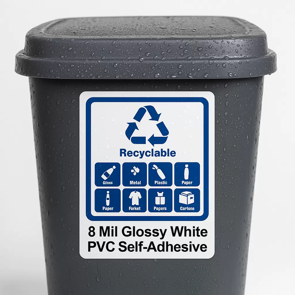 油胶PVC防水贴纸化工桶标签 耐腐蚀强粘物流仓储标签防油耐磨定制