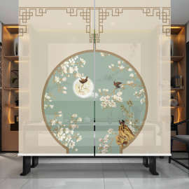 中式卷帘窗帘复古禅意中国风升降免打孔厨房拉门帘子隔断屏风挂式