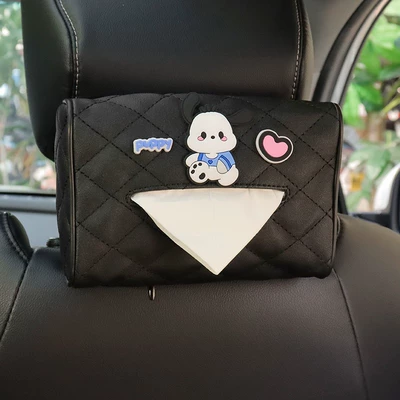 car leather paper box car Car tissue box/set - black-running-dog