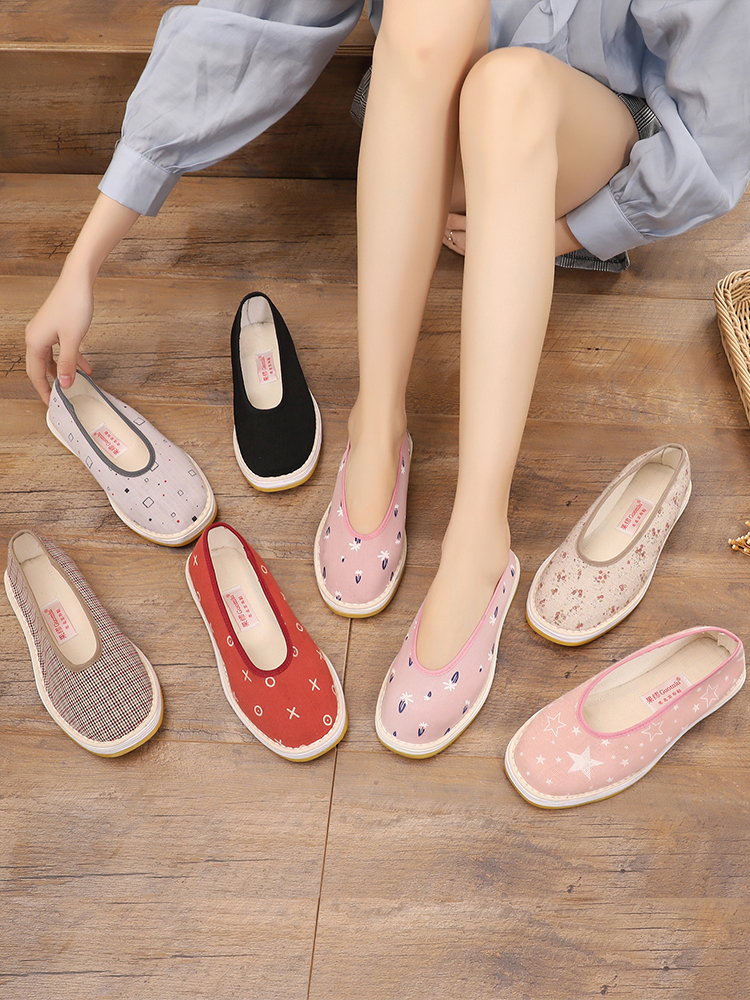 Fashionable breathable Beijing cloth slippers