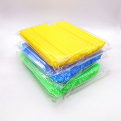 批發200支4毫米細一次性塑料平口直管牛奶吸管