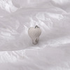 Small design matte short earrings heart shaped