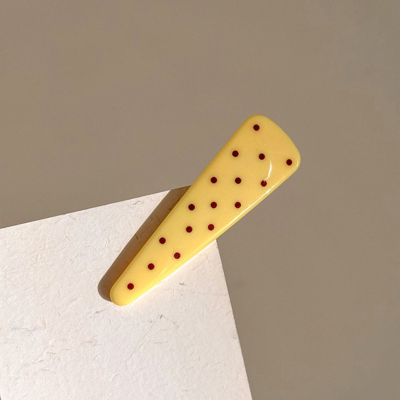 1# 노란색 물방울 머리핀 약 5.7cm