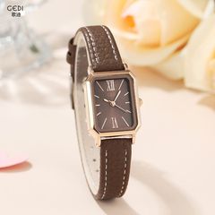 歌迪GEDI手錶新款方形輕奢小眾簡約氣質小方表學生防水女表批發