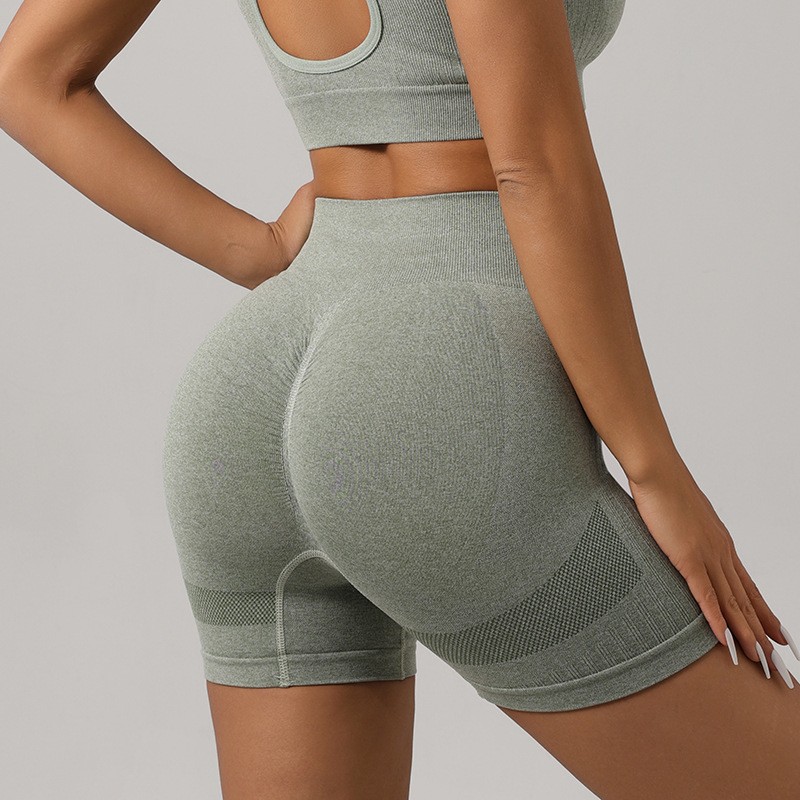 ropa interior deportiva transfronteriza mangas cortas pantalones cortos pantalones largos set mujer antichoque correr de alta intensidad yoga acondicionamiento físico espalda image 54